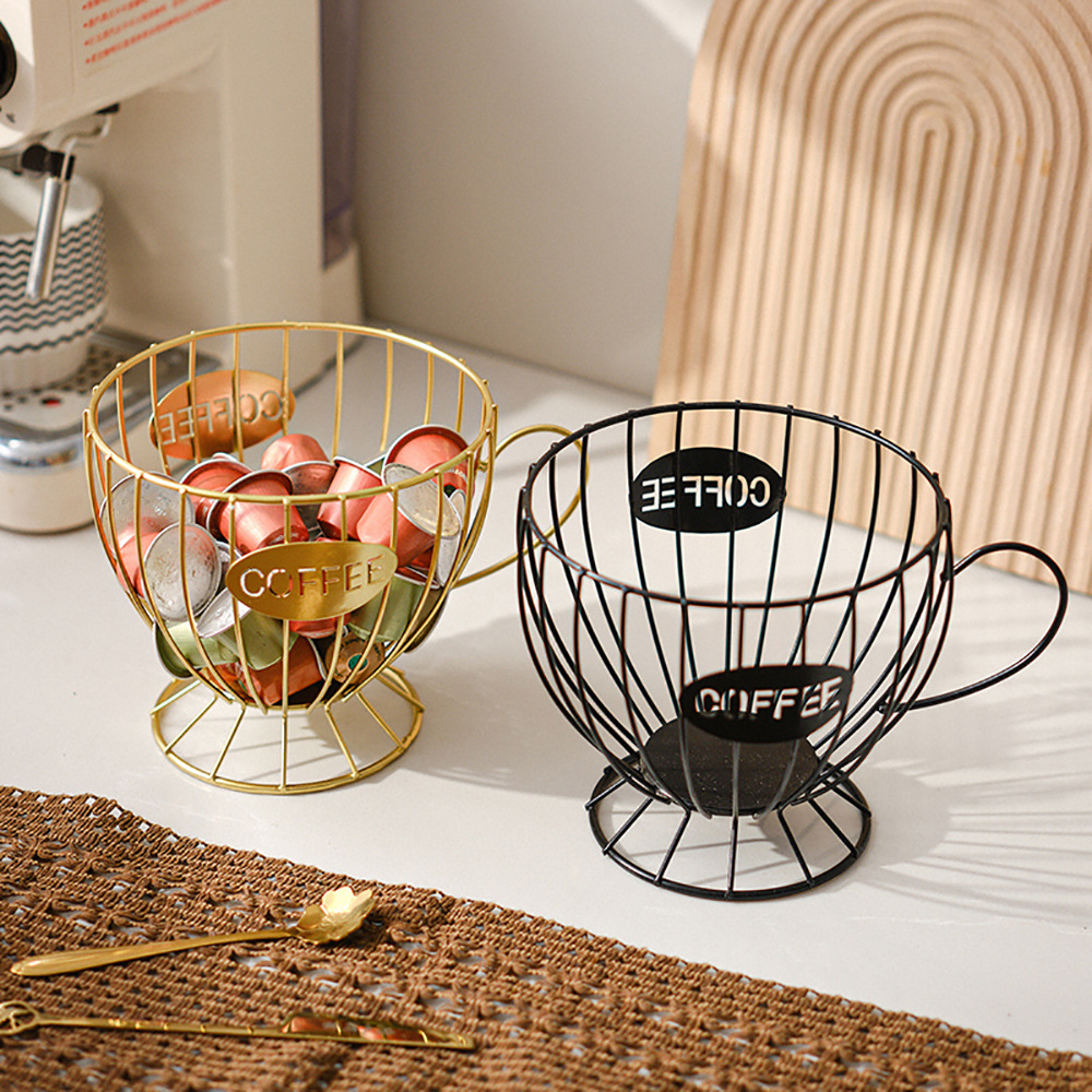 Kitchen Gadgets Organizer - 金属製コーヒーカプセルホルダー 大容量 カップ コーヒーポッドオーガナイザー コーヒーショップ バー