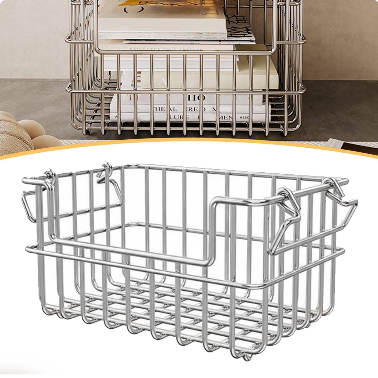 Kitchen Gadgets Organizer - 大容量ステンレス製収納バスケットオーガナイザー、キッチン棚下、パントリーの引き出し、ガレージ収納ソリューション用