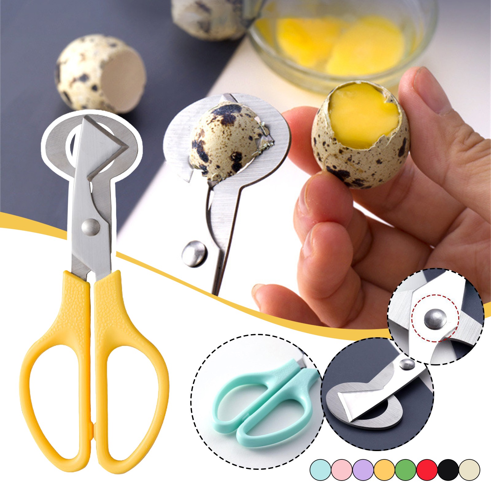 ウズラの卵殻割り器 小型 卵殻切りばさみ カッター オープナ - Egg Separator Tool のレビューと価格